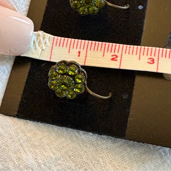 KENNY MA Green Swarovski Crystal Earrings - Picture 8 of 9